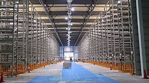High racking storage at the Kanto spare parts distribution centre.