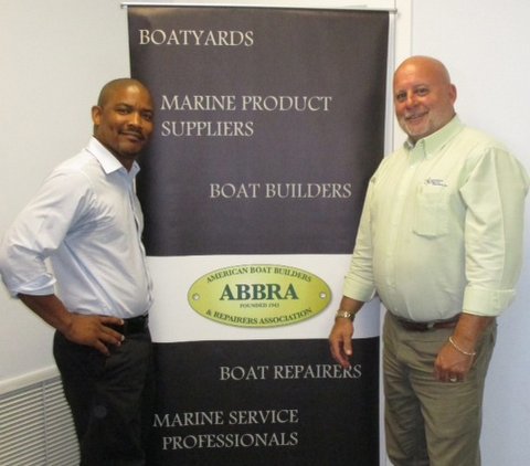 Gordon Connell, ABBRA executive director, and Dennis Morgan,<br />owner of Universal Safety Training Inc