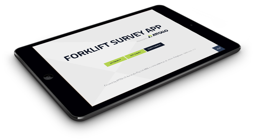 The app follows the logical steps required to complete a site survey.