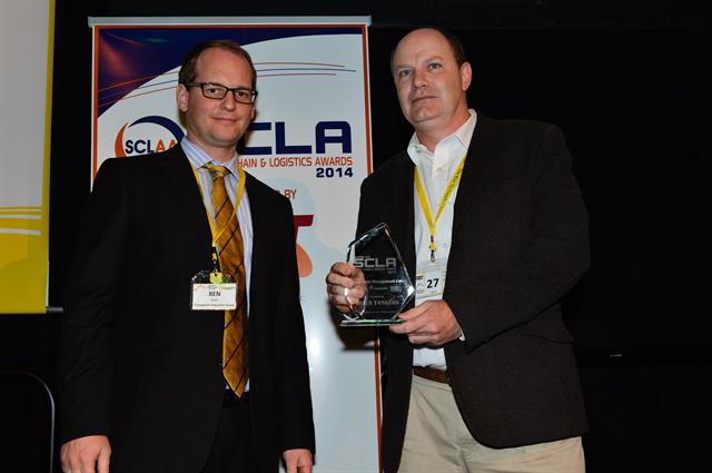 Hills Tankers accepting award