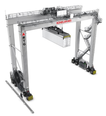 Konecranes' rubber-tyred gantry crane
