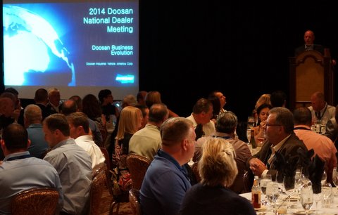 Gathering for Doosan Industrial Vehicle America