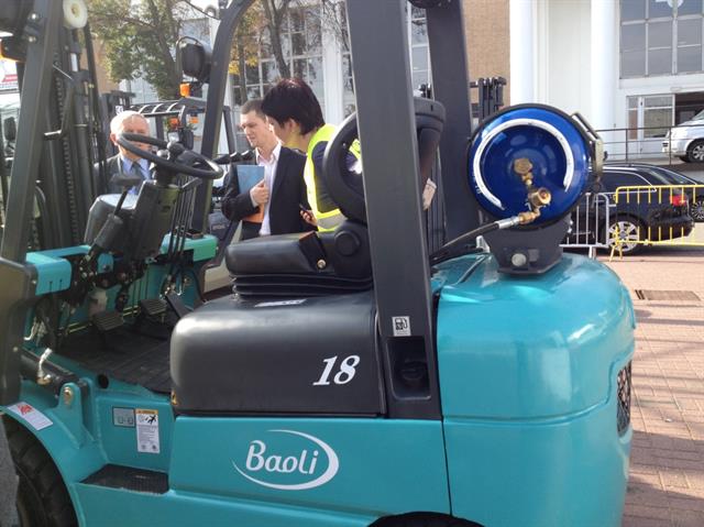Baoli LPG forklift of the Standard series at the Staplar Show 2014.