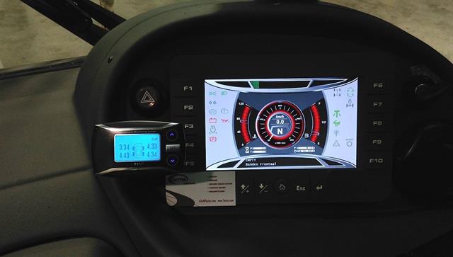 Comtra tyre pressure sensor view monitor on dashboard