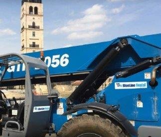BlueLine equipment on a job at Adriatica Village in McKinney, Texas