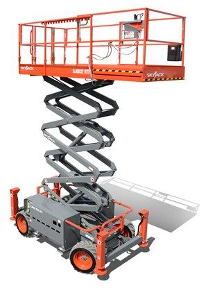 Linamar's Skyjack SJ6832RTE rough-terrain scissors
