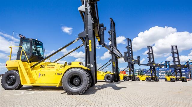 The five new Hyster empty container handlers for RST.