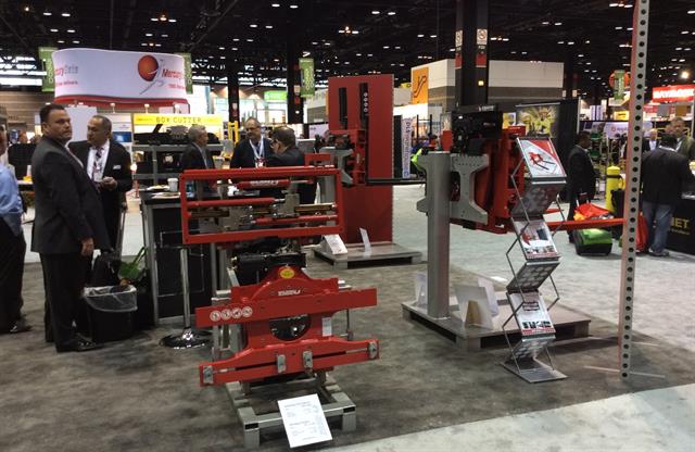 Bolzoni Auramo booth at ProMat 2015