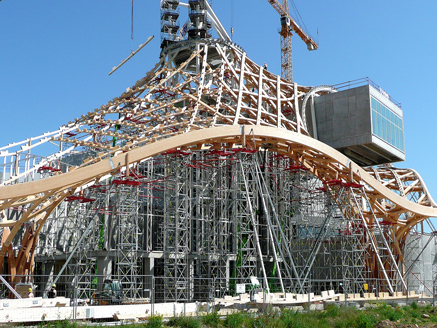 The Metz Pompidou Centre with its sweeping cantilevered