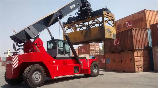 One of the new reach stackers.<br />PHOTO: GOVERNMENT OF KERALA