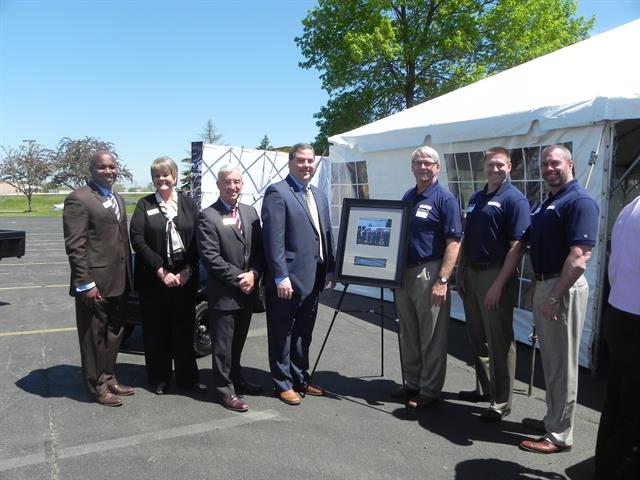 Civic officials and Fairchild leadership at the opening