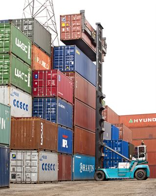 Northern's Konecranes empty container handler in action