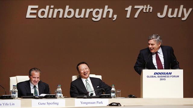 Former PM Gordon Brown at the Doosan Forum