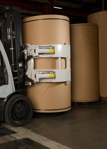 Cascade's newest H-Series Paper Roll Clamp makes high-capacity roll handling easy.