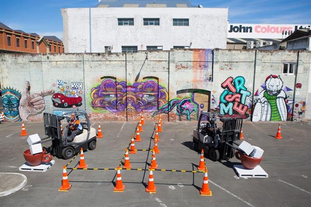 Shocks, Thrills and Eliminations: World Forklift League tonight