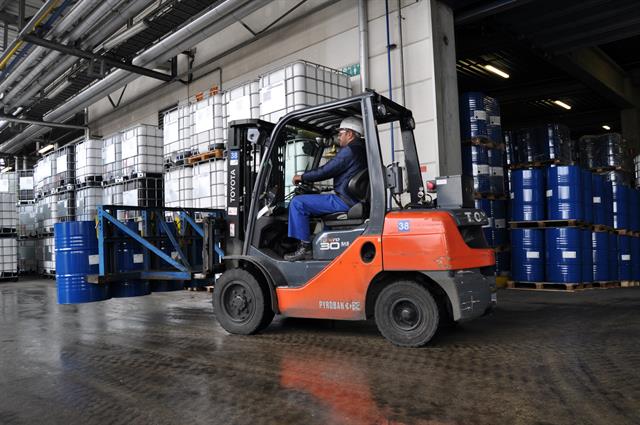 Explosion proof forklifts for ADPO’s chemical warehouses