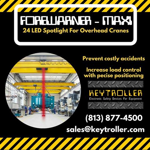 New product prevents overhead crane-related accidents