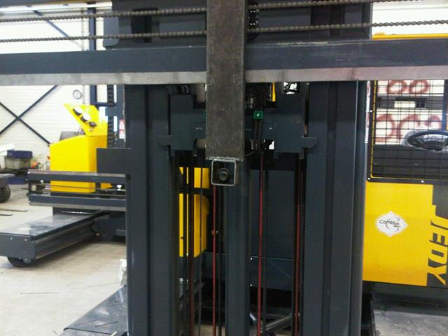 Orlaco AMOS camera mounted on sideloader forks