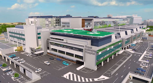 Construction work has resumed at Royal Adelaide Hospital.<br />PHOTO: SAHEALTH