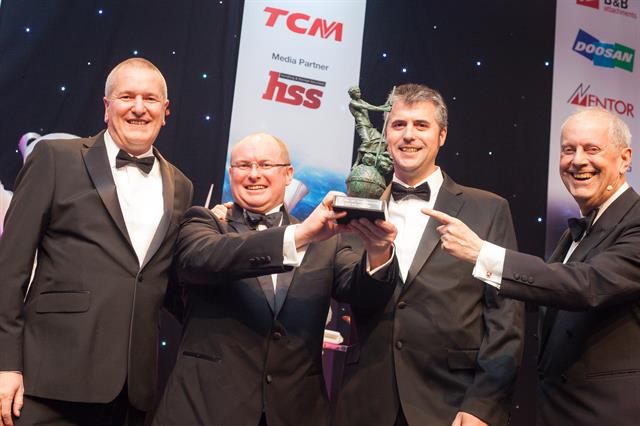 Tim Waples, Graham Andrews (Heineken), Jason Prior and Gyles Brandreth at the FLTA Awards.