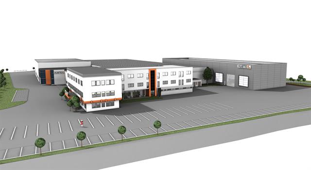 The HUBTEX headquarters after completion at the end of the year.