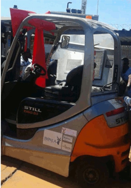 One of Impala's fuel cell forklifts