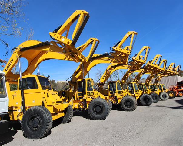 The Pettibone Cary-Lift rental fleet on standby at H&K Equipment.