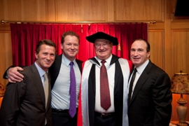 Lindsay Fox of Linfox was awarded an honorary degree by Victoria University this month.