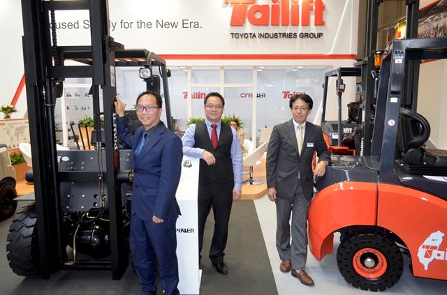 James Kuo, Eric Lin and Masayasu Ando from Tailift