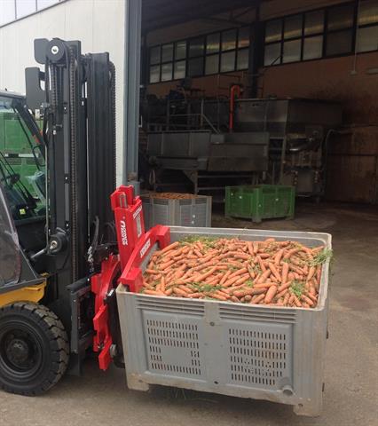 Bolzoni Auramo Rotator with Bin Gripper