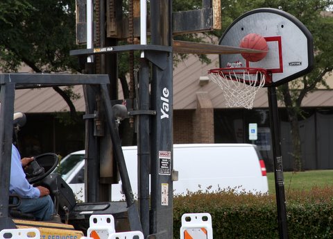 Play ball - the rodeo action.