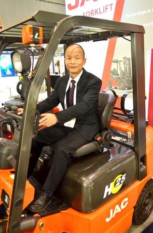 JAC Forklift sales manager Michael He