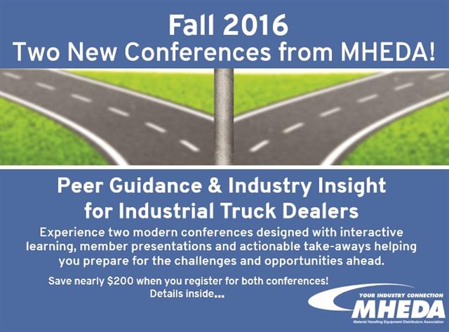 MHEDA Announces Two New Fall Conferences for Industrial Truck Dealers