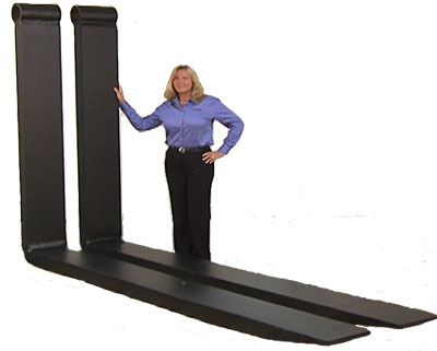 Larger sized forks now in stock! Capacity up to 156,200 lbs.