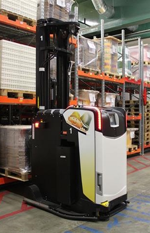 AGVs are customised with Oltermanni branding