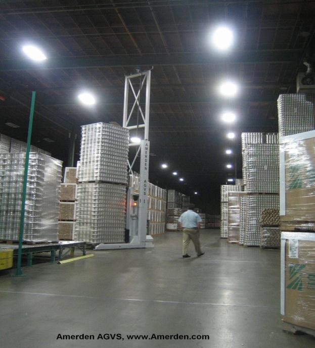 Amerden's space-saving AGVs can stack four high