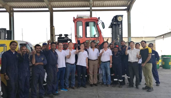 Photo at customer's factory in UAE