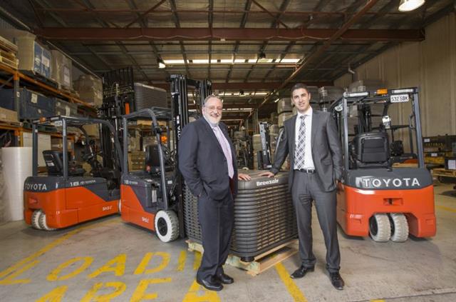 Seeley International founder and executive chairman Frank Seeley AM (left) with TMHA South Australia area sales manager Ben Lucas