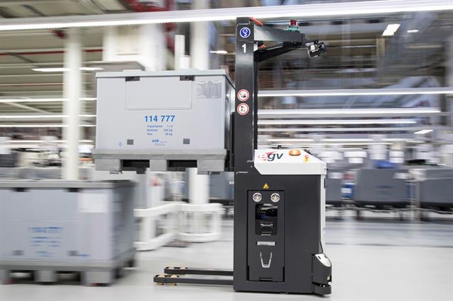 Egemin Automation's AGV technology on show at Audi