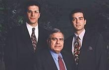 Amar V Sain (centre) with Pat Sain (left) and Mike Sain