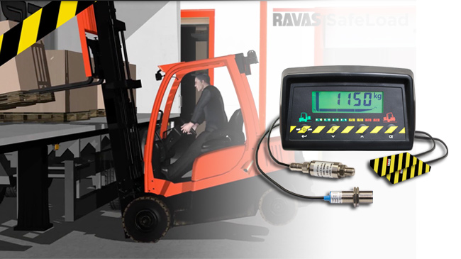 Weight and stability indication for forklift trucks