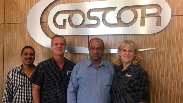 L-R: Ritesh Ramjattan (Goscor), Wessel Wessels (Coastal Hire Botswana), Randhir Haripersad (Goscor) and Brenda Gerber (Coastal Hire).