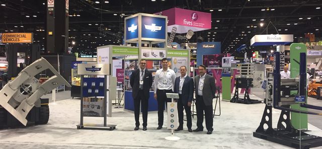 Members of the Cascade team at ProMat, photo courtesy Forklift Action