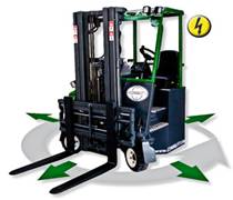 Combilift's new electric Combi-CB can turn in place.