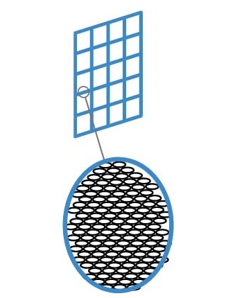 This artistic rendering shows the fine grain structure of the TPPL grid.