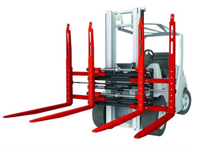 KAUP's contribution for efficient beverage logistics: the new Double Pallet Handler T429C.