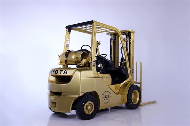 TMHU's gold forklift