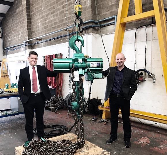 Steve Walker, managing director of JD Neuhaus (left); and Colin Naylor, managing director of Lifting Gear Hire.