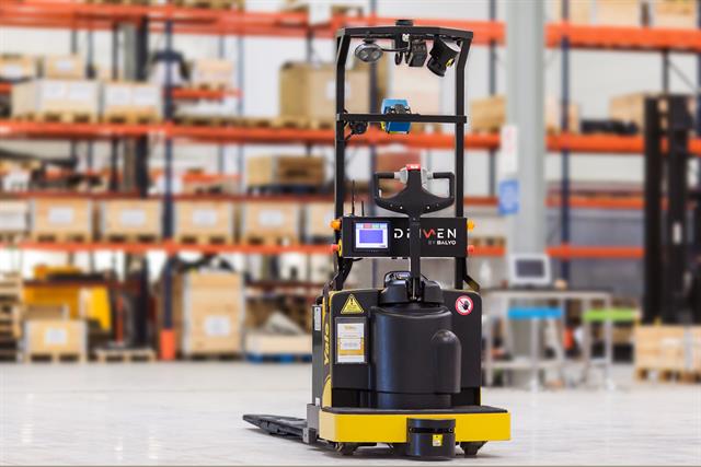 Driven by Balyo robotic end rider lift truck