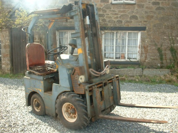 Morris's grey forklift that he has nicknamed